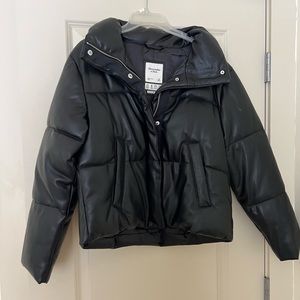 Abercrombie Black Bomber Jacket